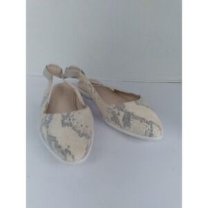 Zero Grand Slingback Flats Pointed Toe Snake Print‎ Slip On Shoes